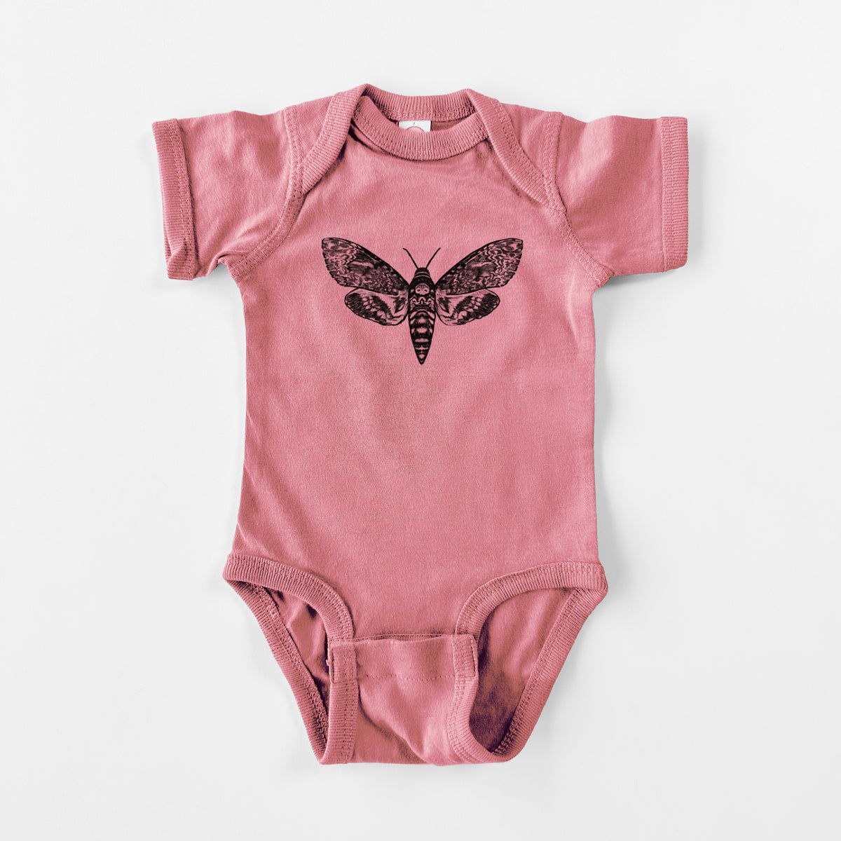 Death's-head Hawkmoth - Acherontia atropos - Baby Fine Jersey Bodysuit