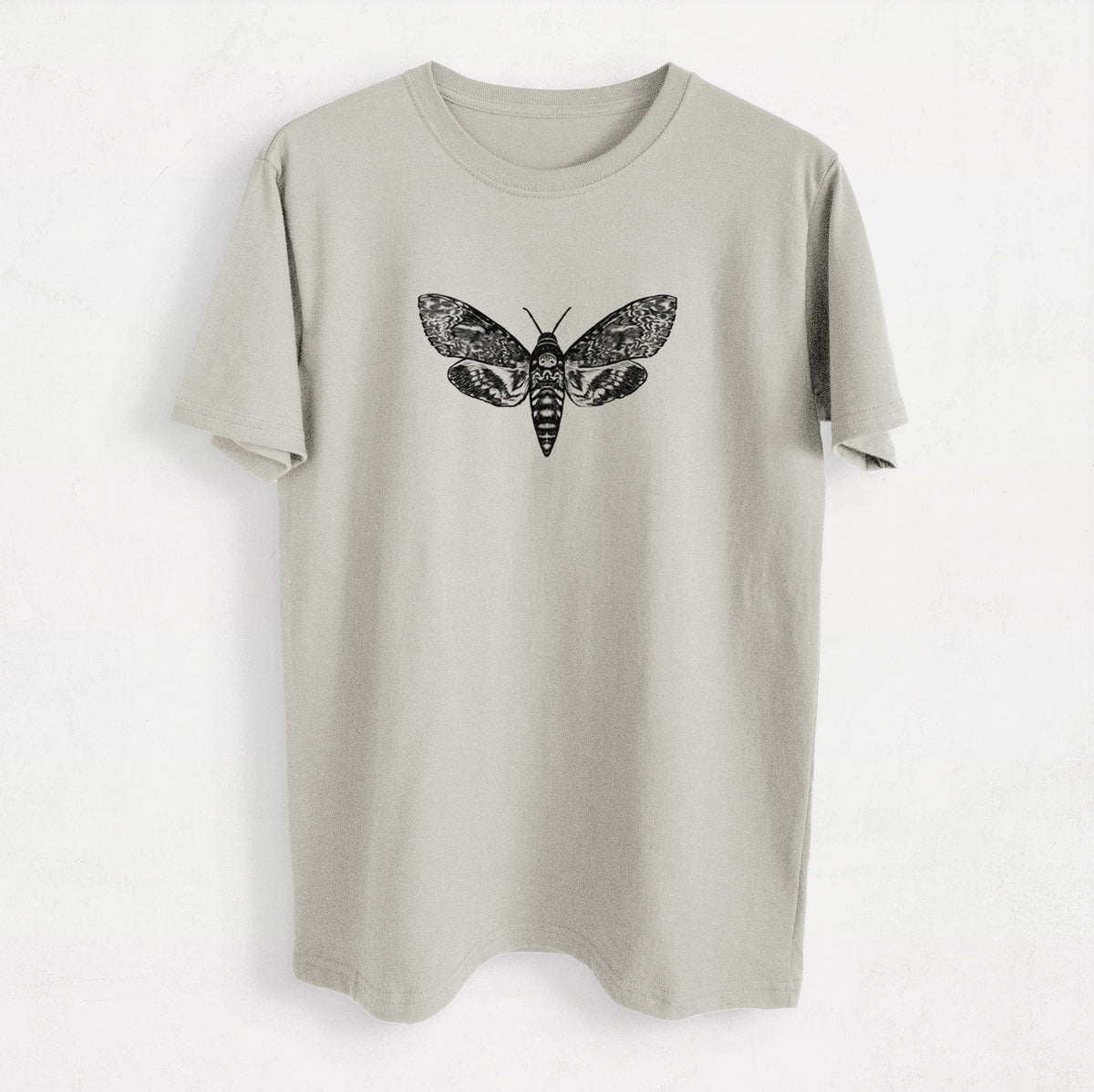 Death&#39;s-head Hawkmoth - Acherontia atropos - Heavyweight Men&#39;s 100% Organic Cotton Tee