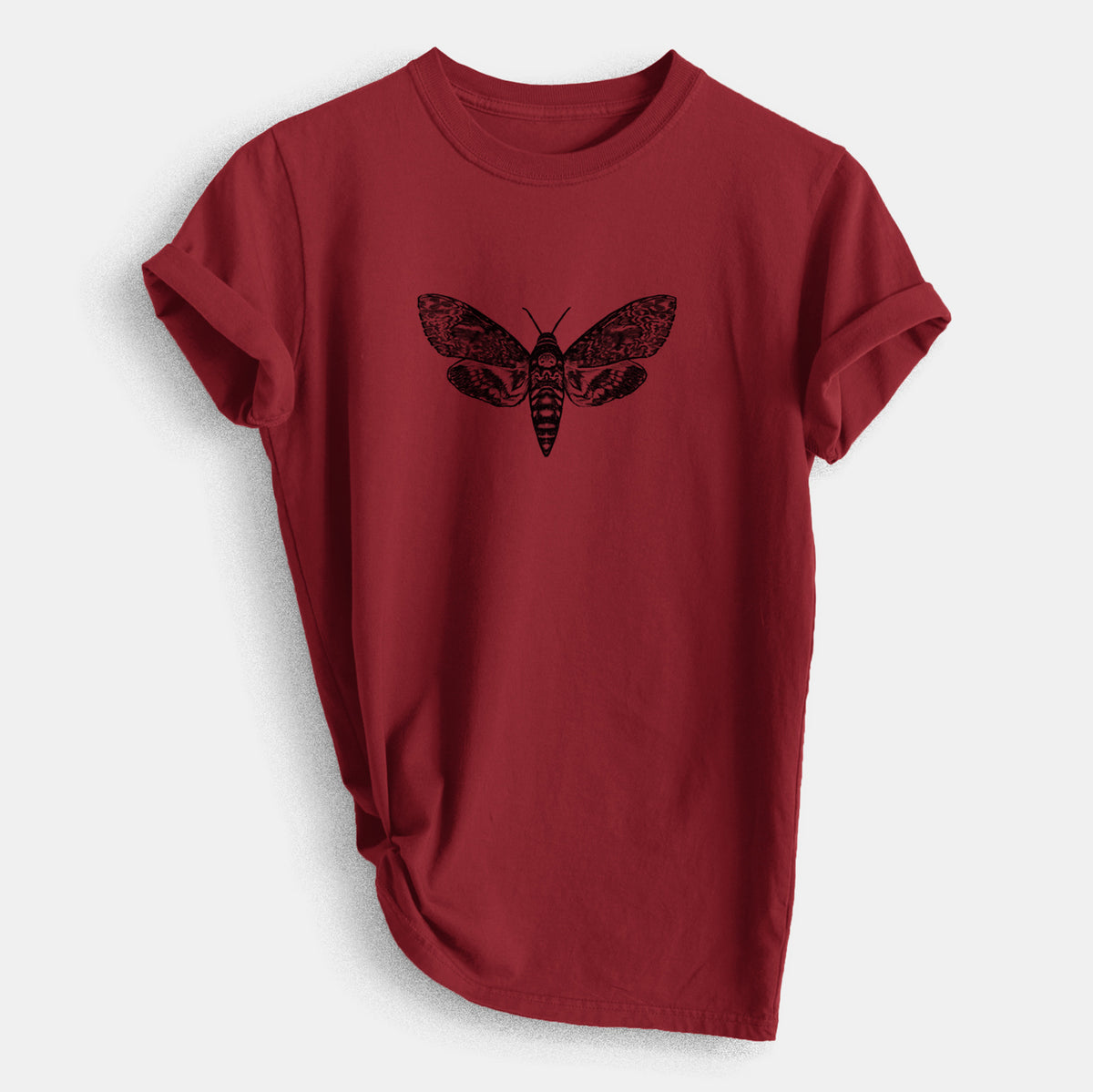 Death&#39;s-head Hawkmoth - Acherontia atropos - Heavyweight Men&#39;s 100% Organic Cotton Tee