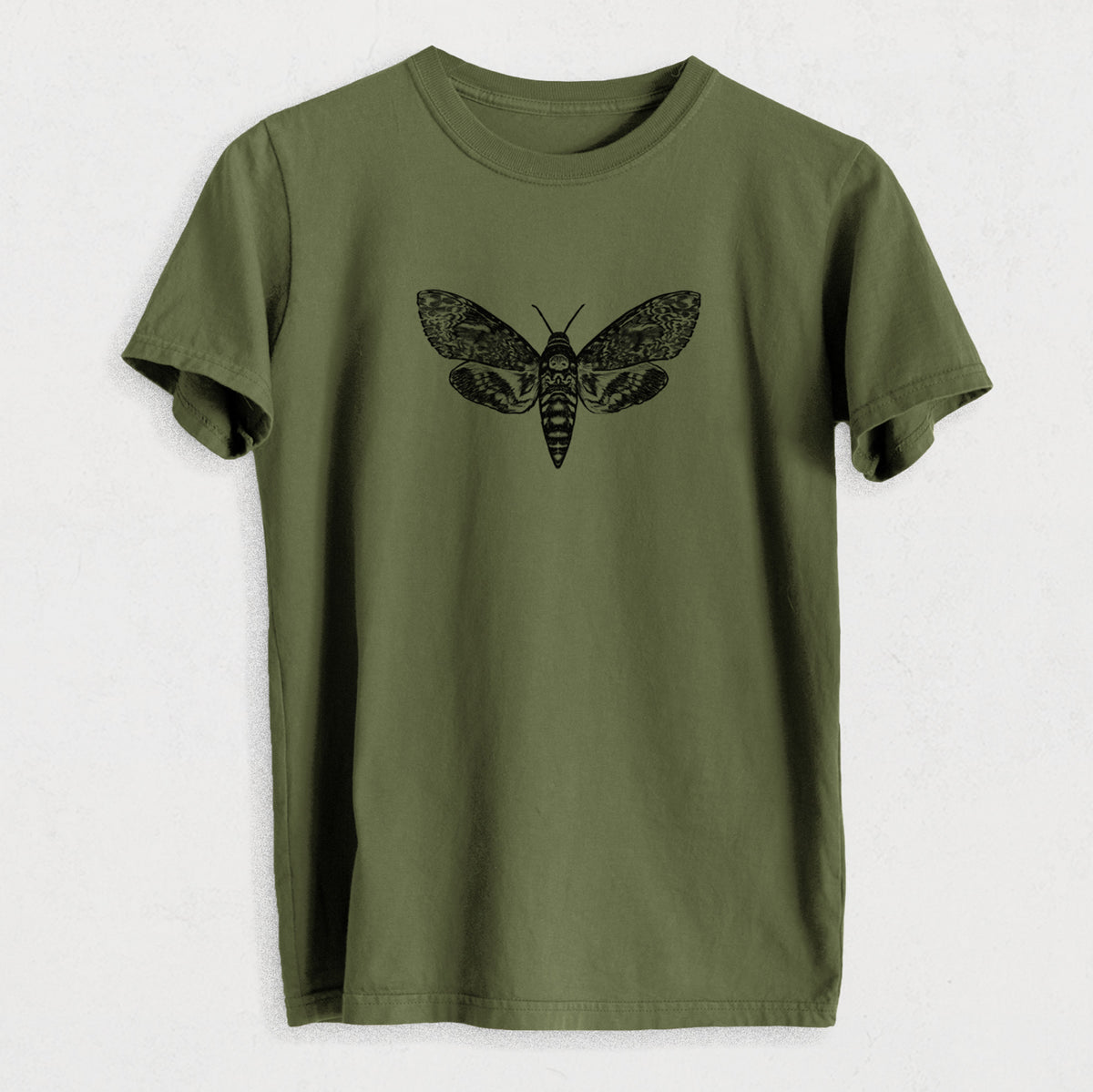 Death&#39;s-head Hawkmoth - Acherontia atropos - Heavyweight Men&#39;s 100% Organic Cotton Tee