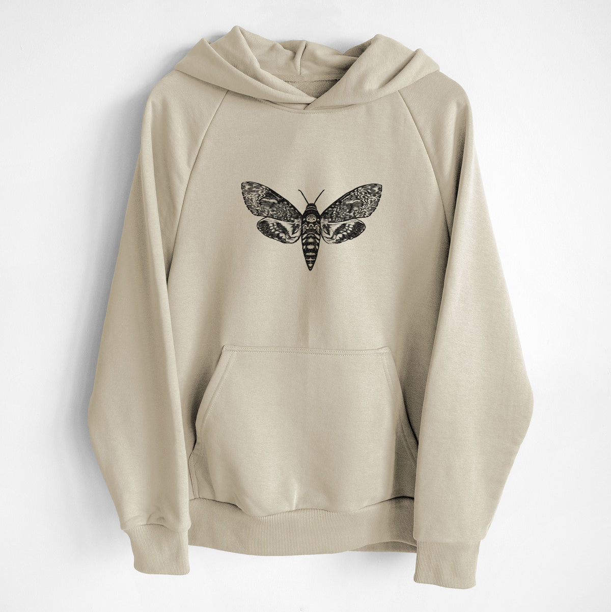 Death&#39;s-head Hawkmoth - Acherontia atropos - UltraLuxe Heavyweight French Terry Hoodie