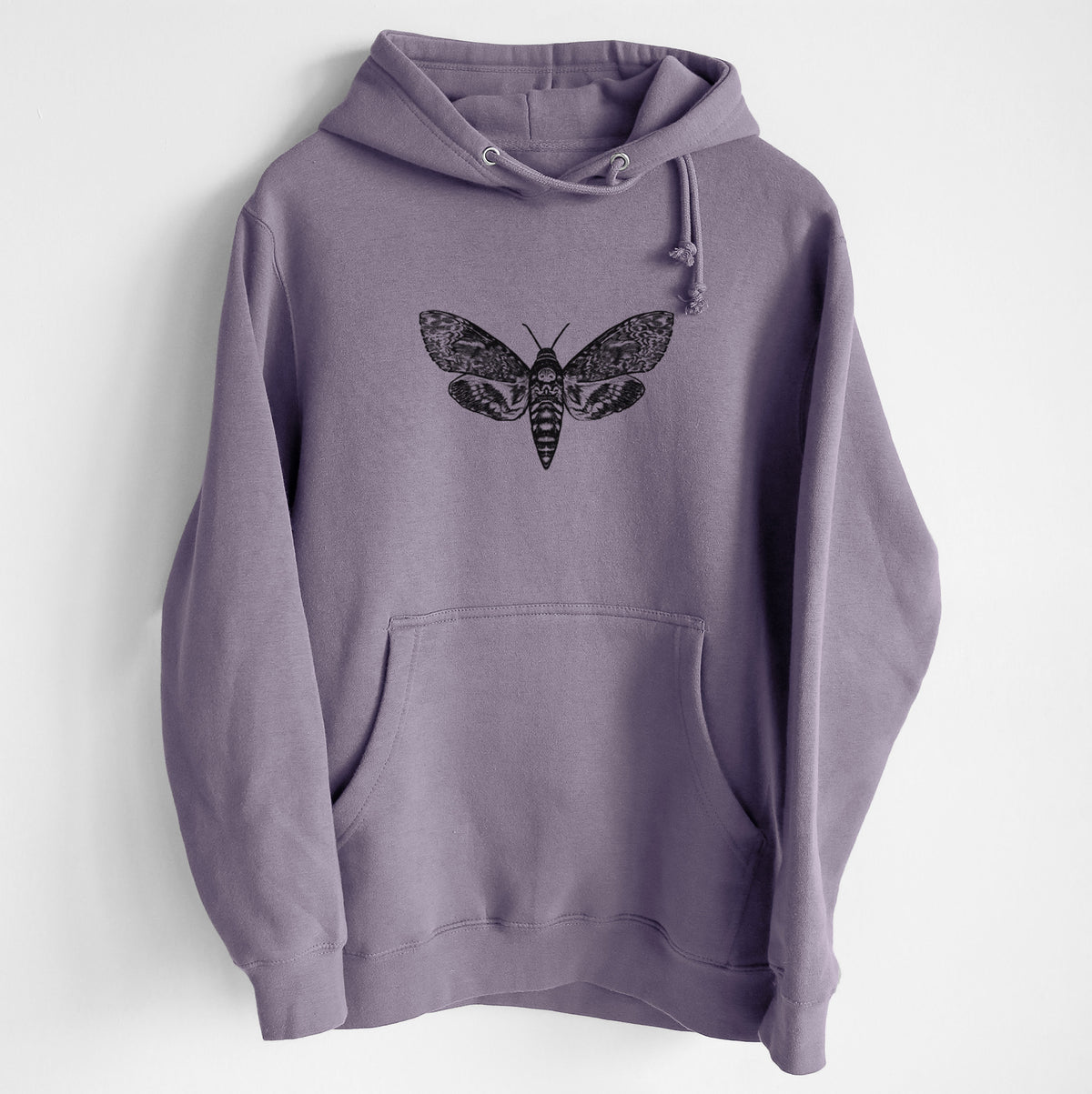 Death&#39;s-head Hawkmoth - Acherontia atropos - Heavyweight Fleece Hoodie