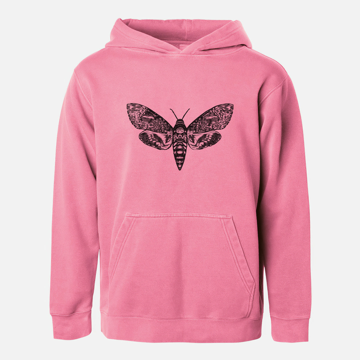 Death&#39;s-head Hawkmoth - Acherontia atropos - Youth Pigment Dyed Hoodie