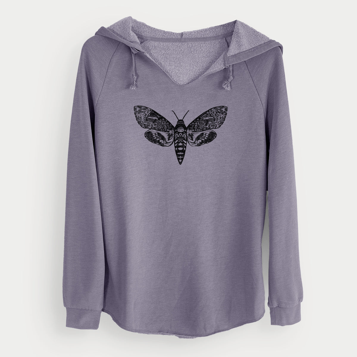 Death's-head Hawkmoth - Acherontia atropos - Cali Wave Hooded Sweatshirt