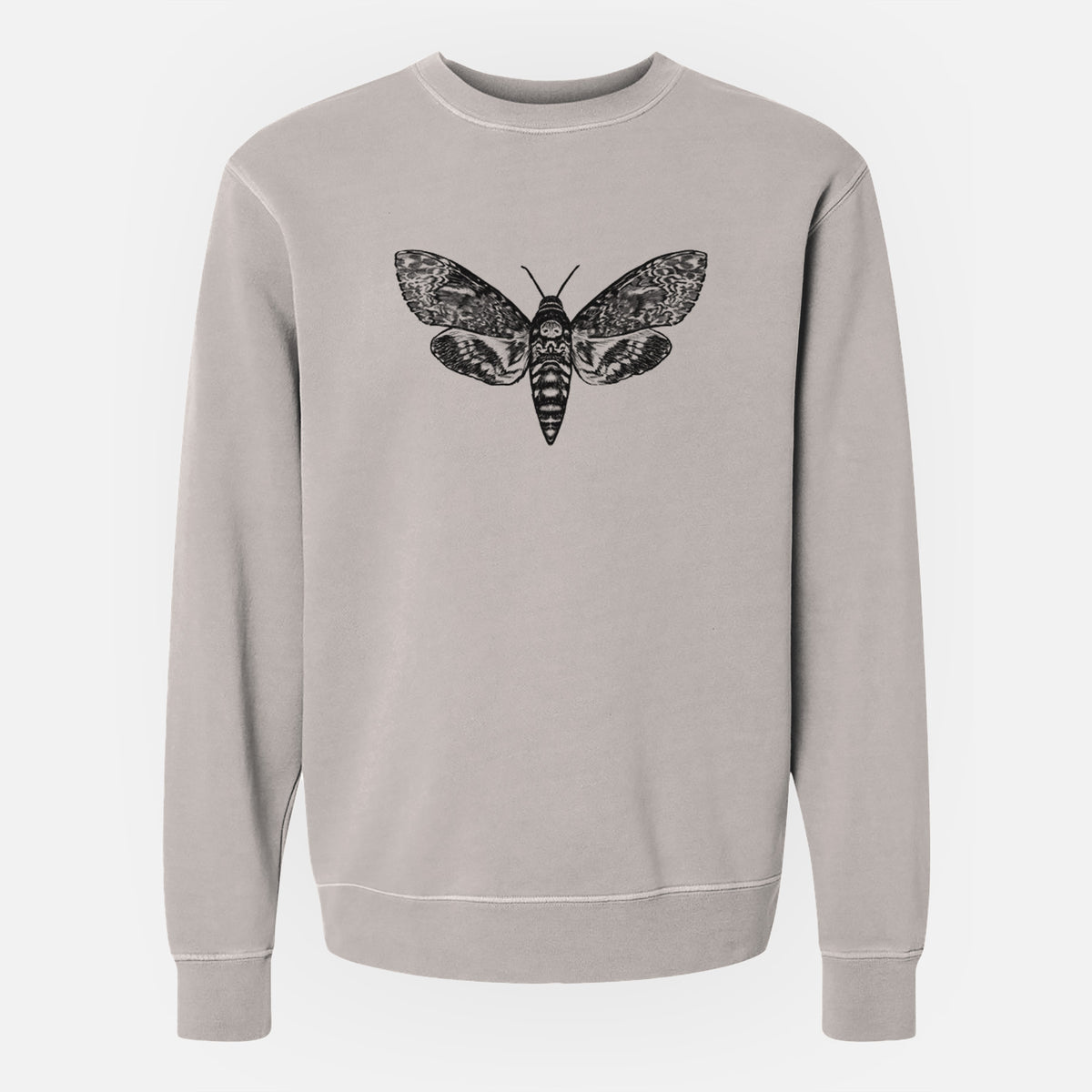 Death&#39;s-head Hawkmoth - Acherontia atropos - Unisex Pigment Dyed Crew Sweatshirt