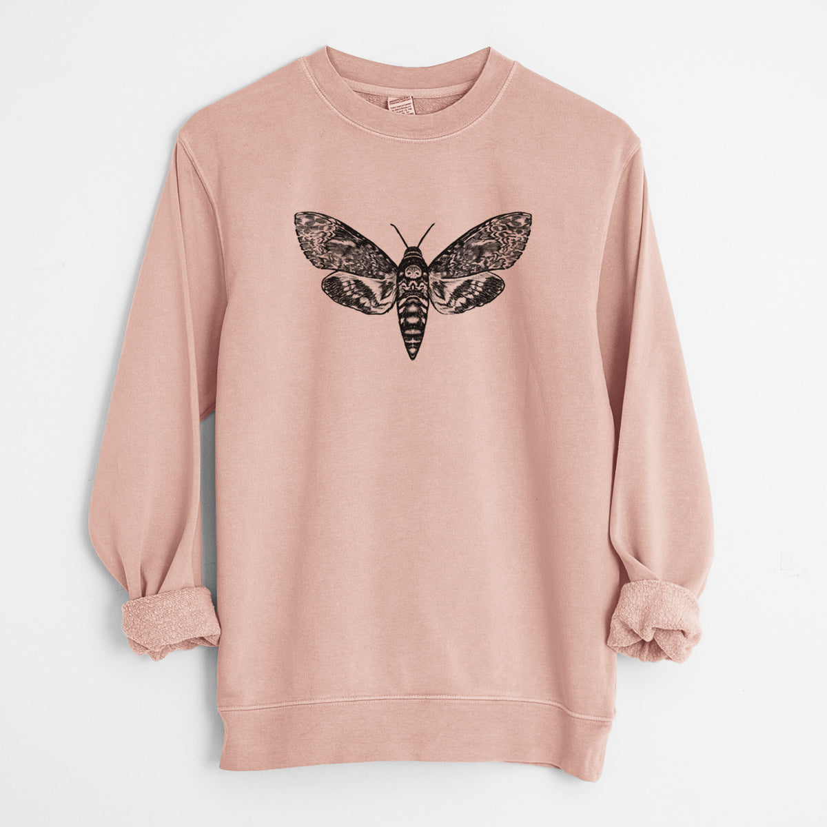 Death&#39;s-head Hawkmoth - Acherontia atropos - Unisex Pigment Dyed Crew Sweatshirt