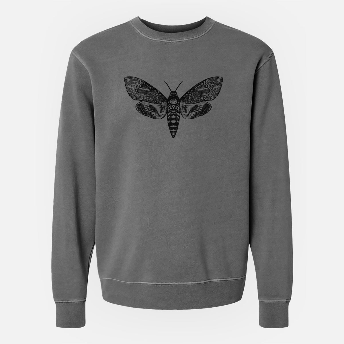 Death&#39;s-head Hawkmoth - Acherontia atropos - Unisex Pigment Dyed Crew Sweatshirt