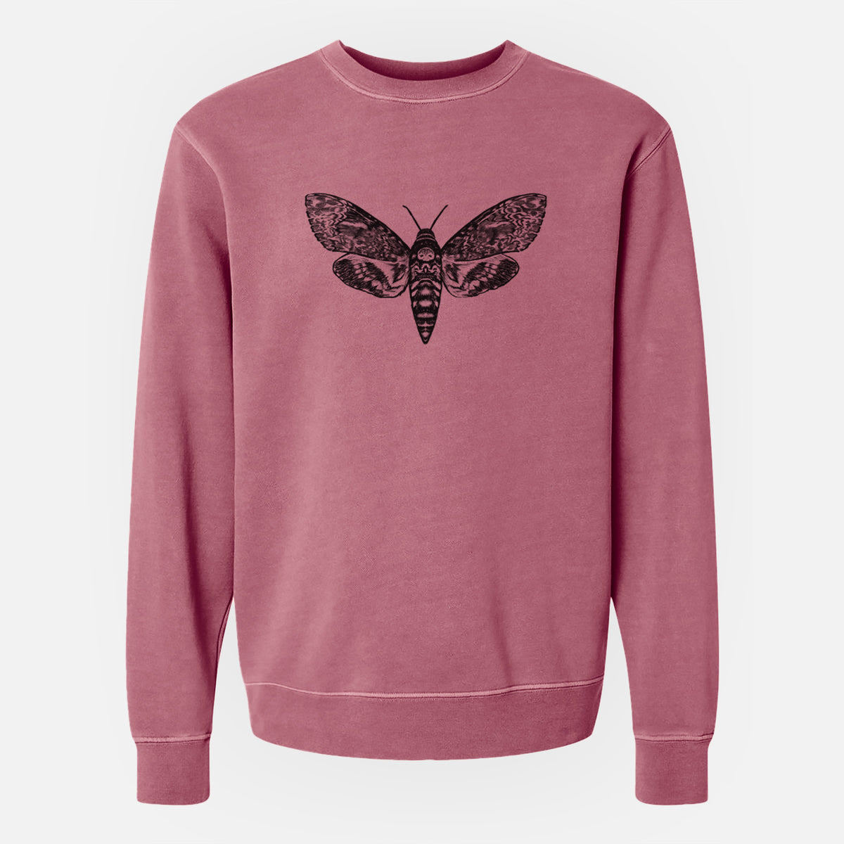 Death&#39;s-head Hawkmoth - Acherontia atropos - Unisex Pigment Dyed Crew Sweatshirt