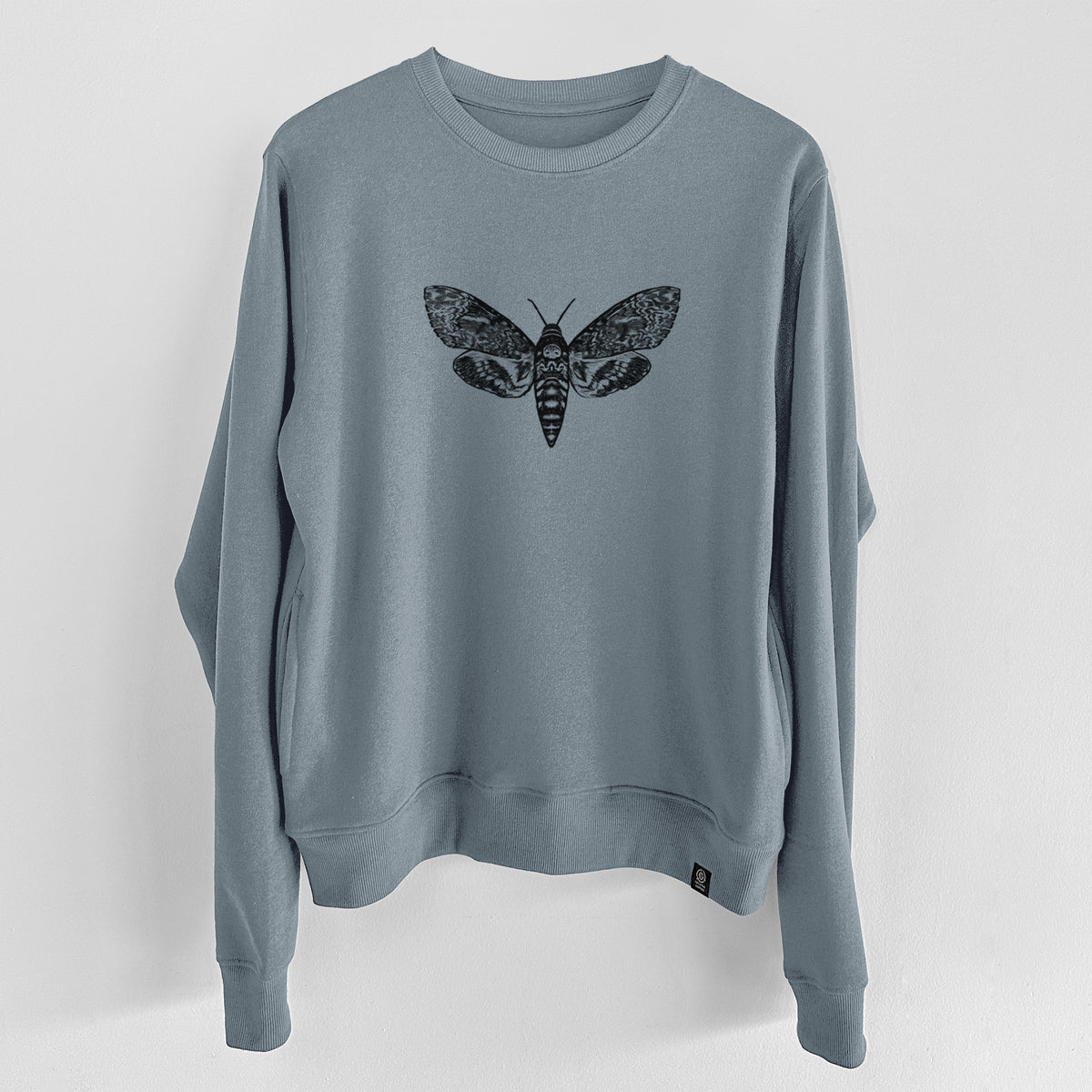 Death&#39;s-head Hawkmoth - Acherontia atropos  - Unisex Reclaimed Crewneck Sweatshirt