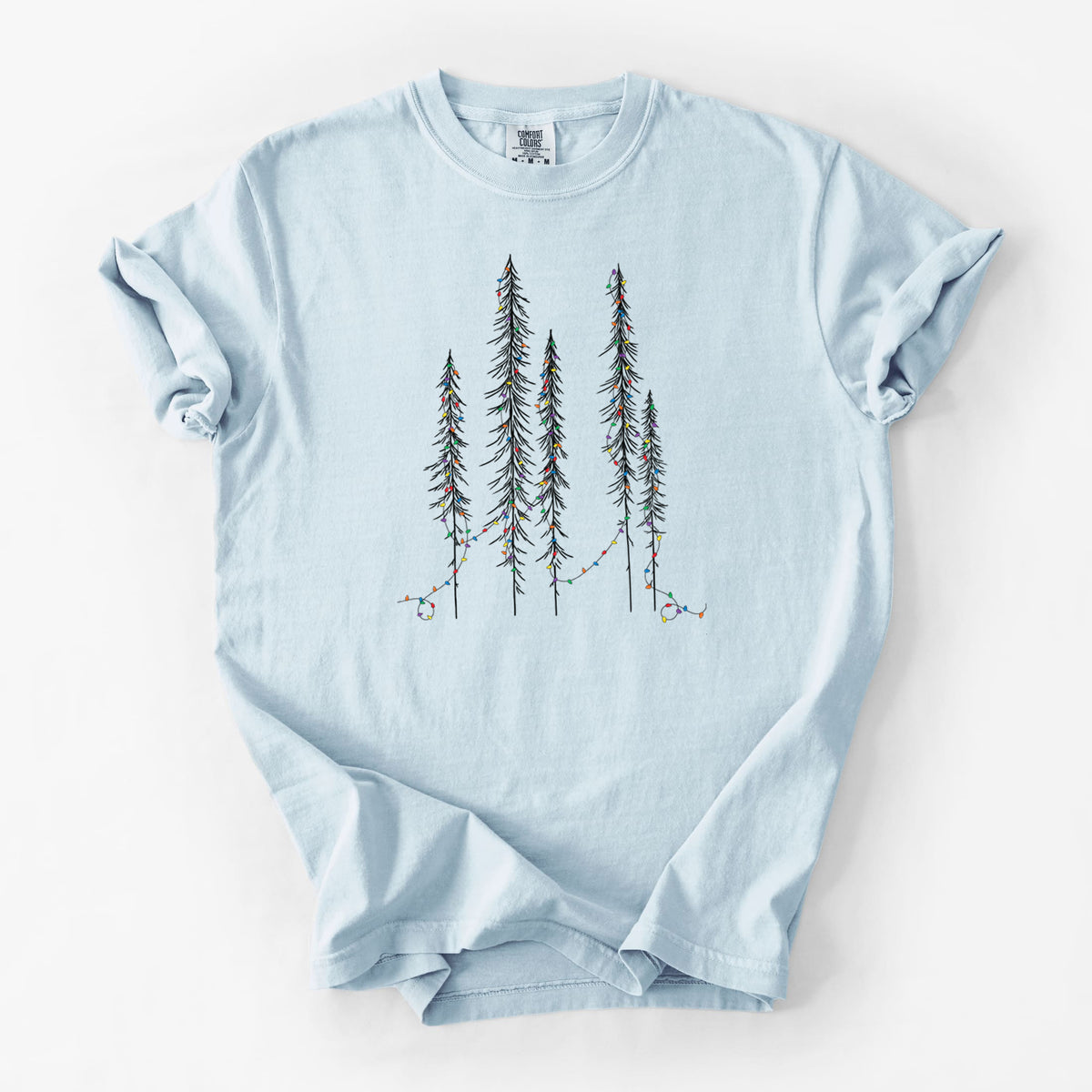 Christmas Deck the Redwoods - Unisex Comfort Colors Garment-Dyed Heavyweight T-shirt in Chambray