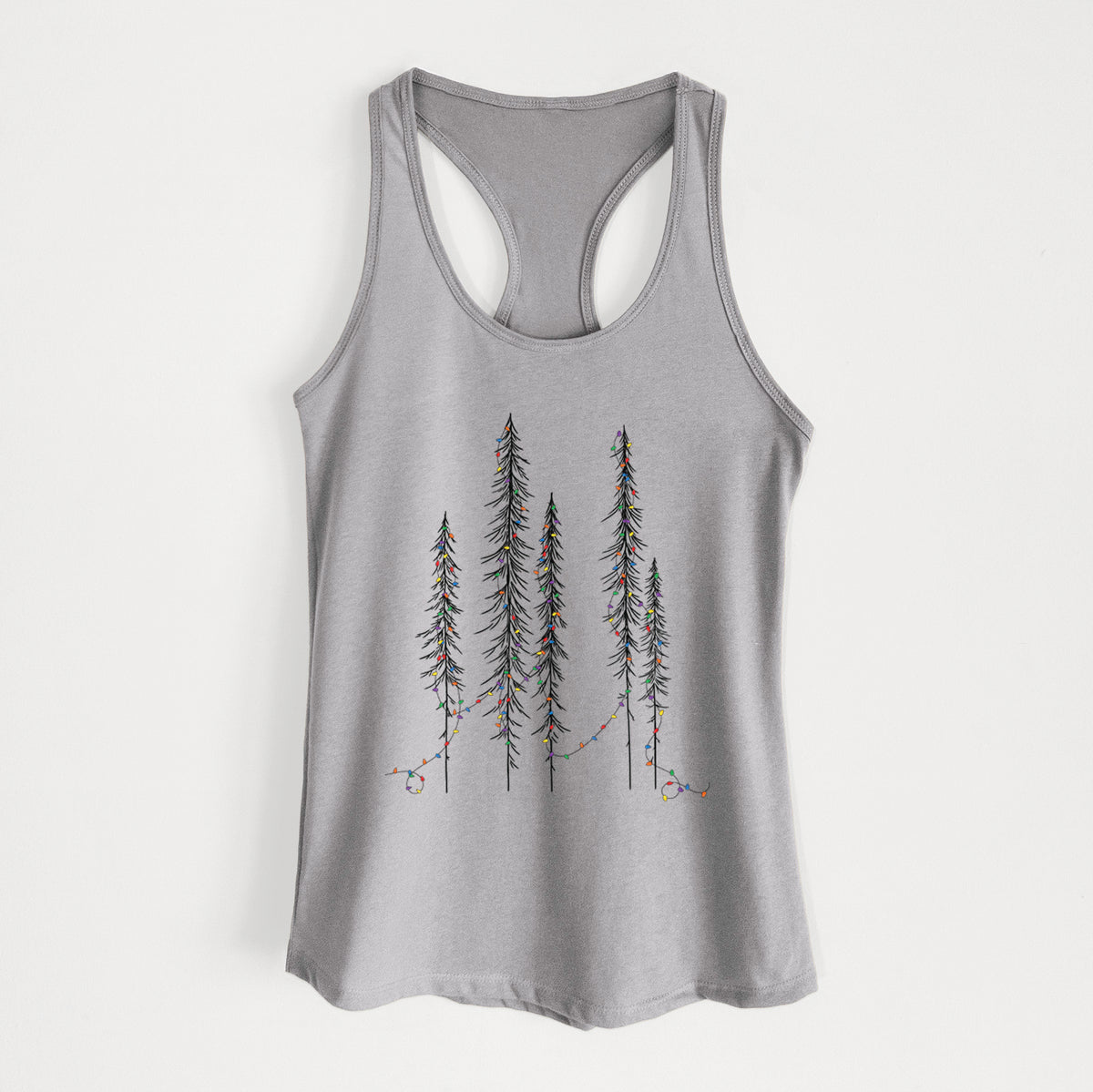 Christmas Deck the Redwoods - Women's Racerback Tanktop in Heather Grey