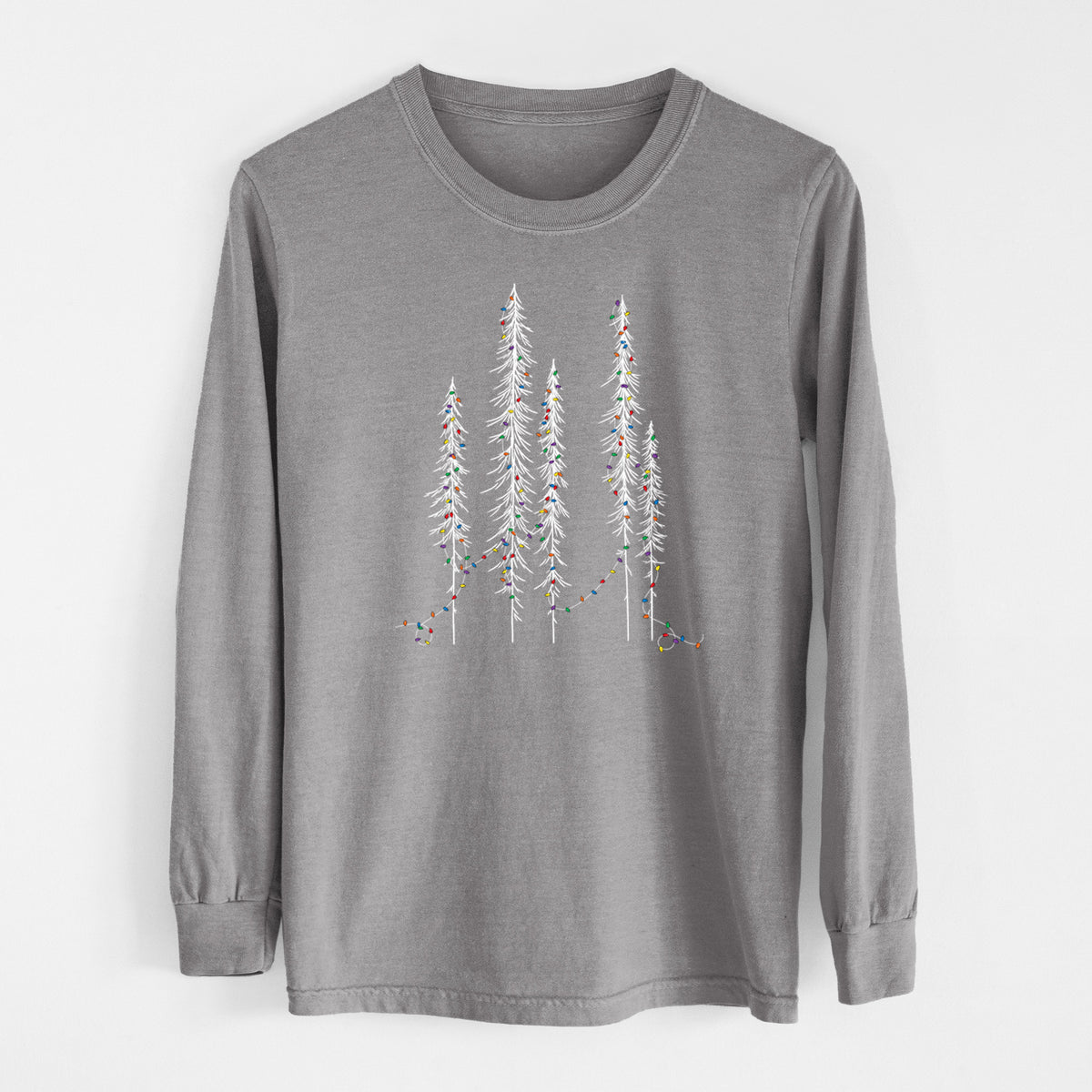 Christmas Deck the Redwoods - Unisex Comfort Colors 100% Cotton Long Sleeve in Grey