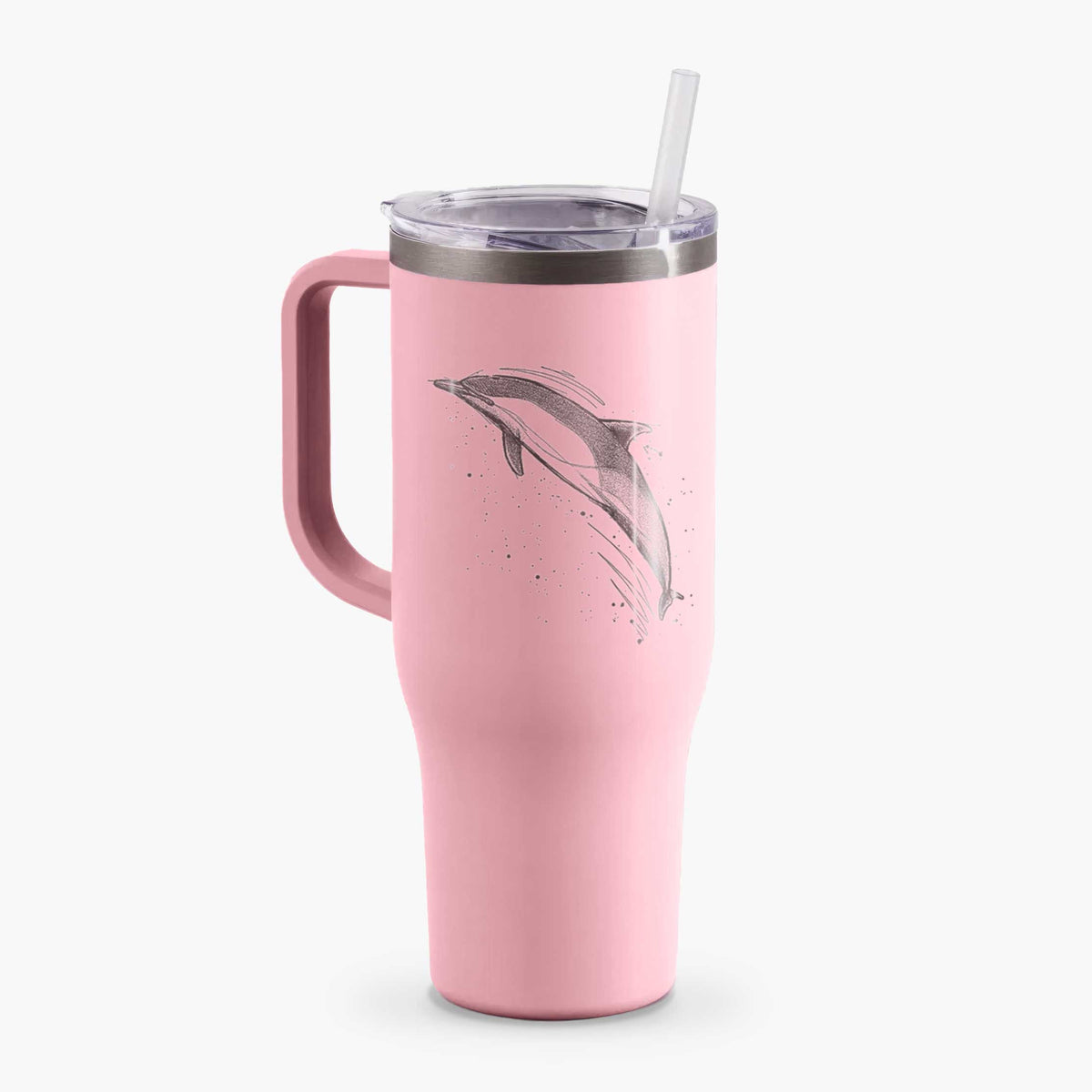 Short-Beaked Common Dolphin - Delphinus delphis - 40oz Tumbler with Handle