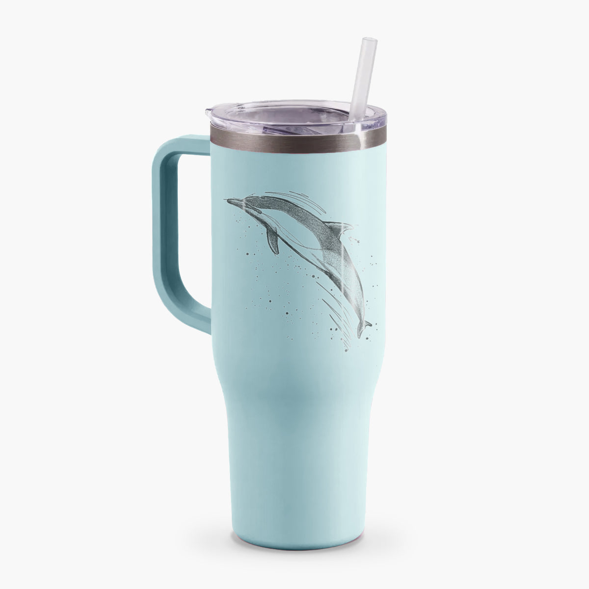 Short-Beaked Common Dolphin - Delphinus delphis - 40oz Tumbler with Handle