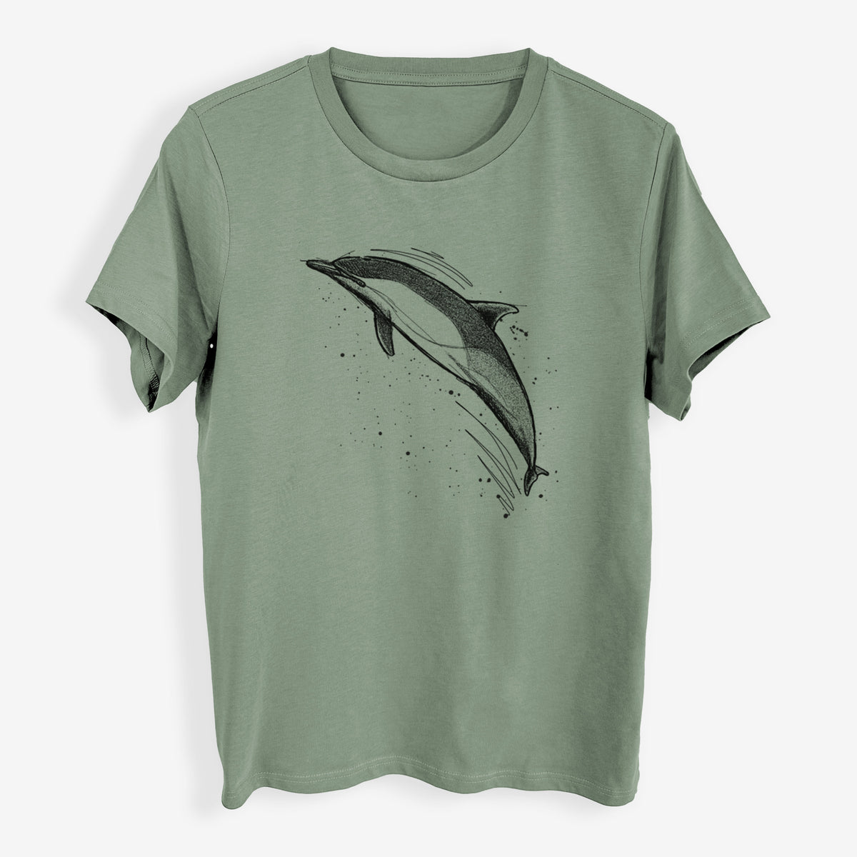 Short-Beaked Common Dolphin - Delphinus delphis - Womens Everyday Maple Tee
