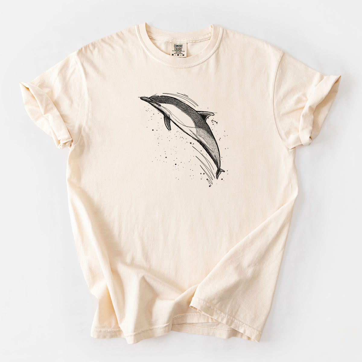 Short-Beaked Common Dolphin - Delphinus delphis - Unisex Comfort Colors Garment-Dyed Heavyweight T-shirt