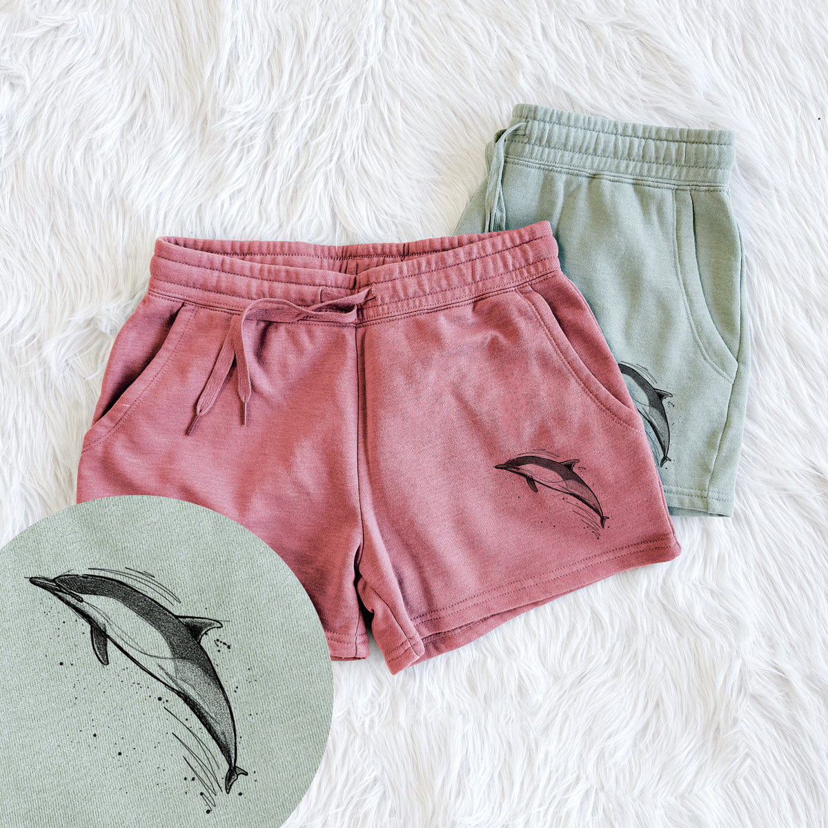 Short-Beaked Common Dolphin - Delphinus delphis - Women&#39;s Cali Wave Shorts