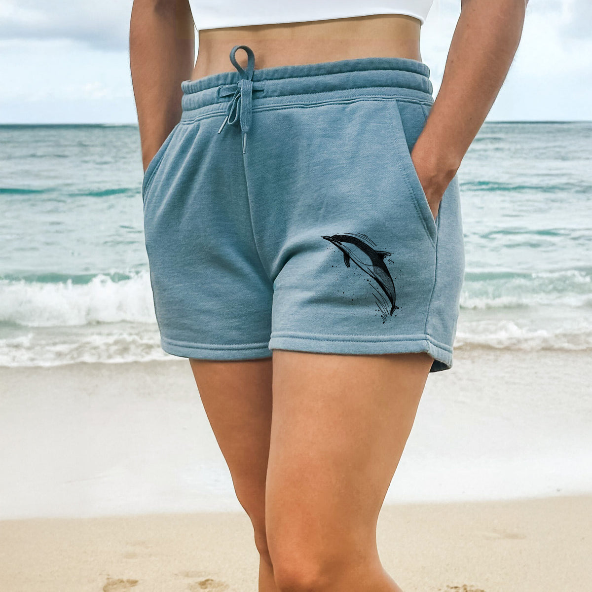 Short-Beaked Common Dolphin - Delphinus delphis - Women's Cali Wave Shorts