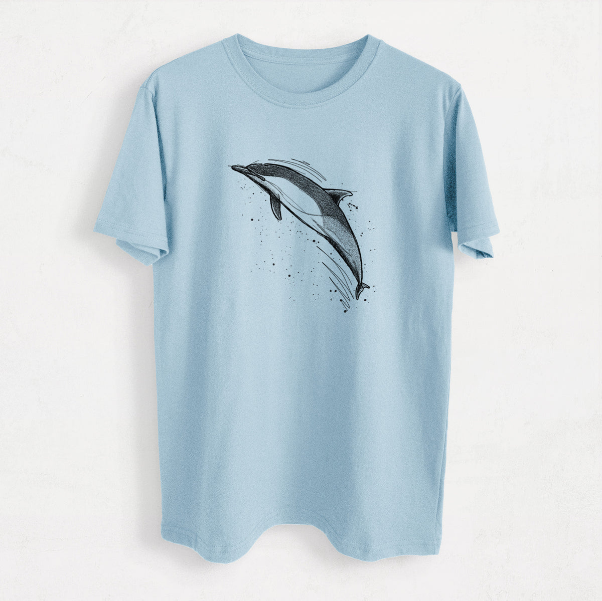 Short-Beaked Common Dolphin - Delphinus delphis - Heavyweight Men&#39;s 100% Organic Cotton Tee