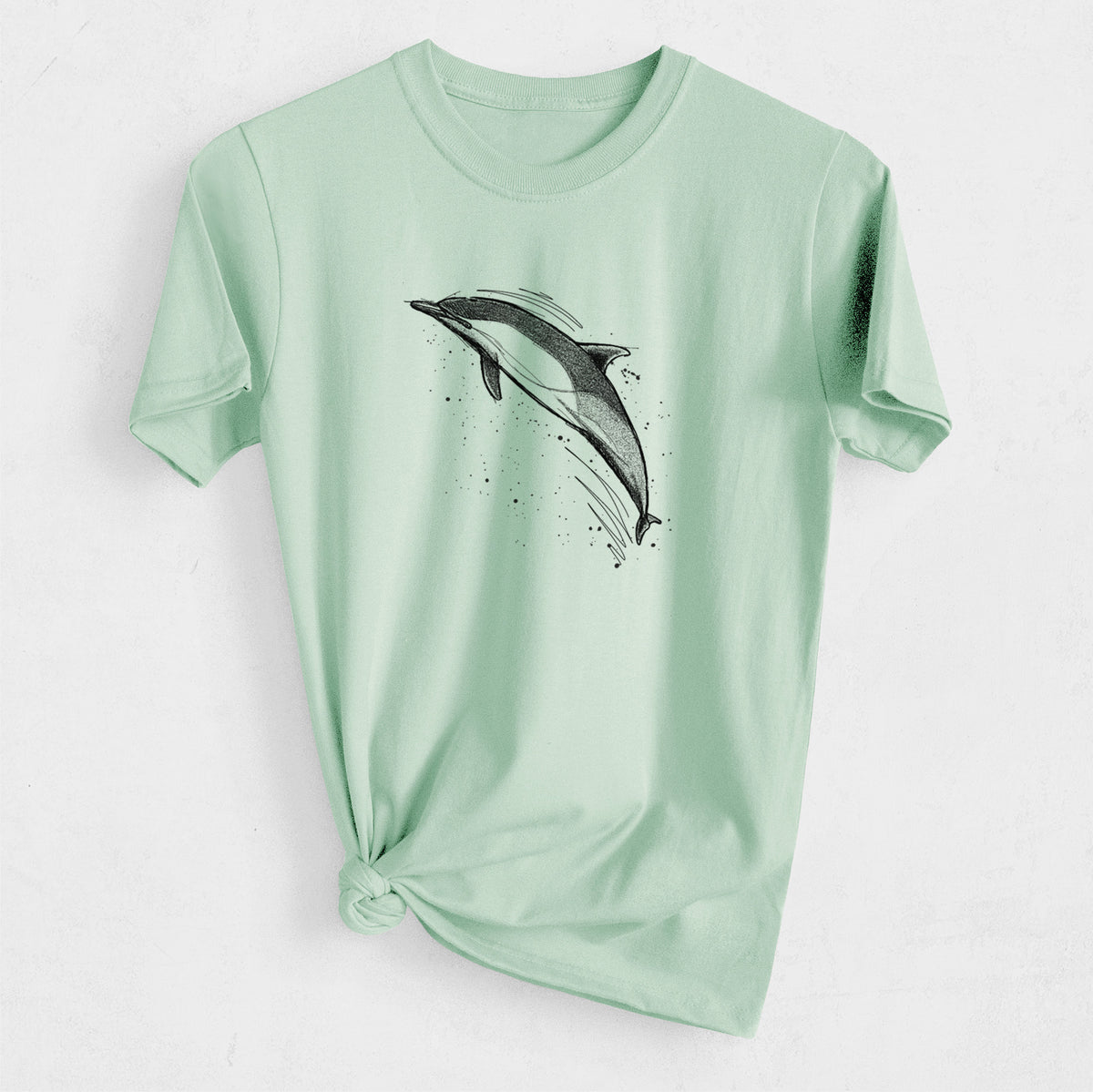 Short-Beaked Common Dolphin - Delphinus delphis - Heavyweight Men&#39;s 100% Organic Cotton Tee