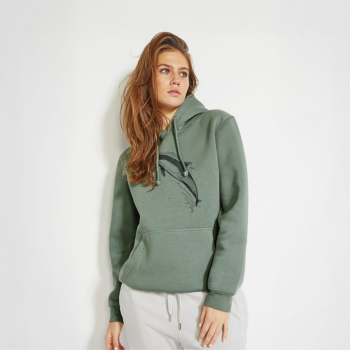 Short-Beaked Common Dolphin - Delphinus delphis - Heavyweight Fleece Hoodie