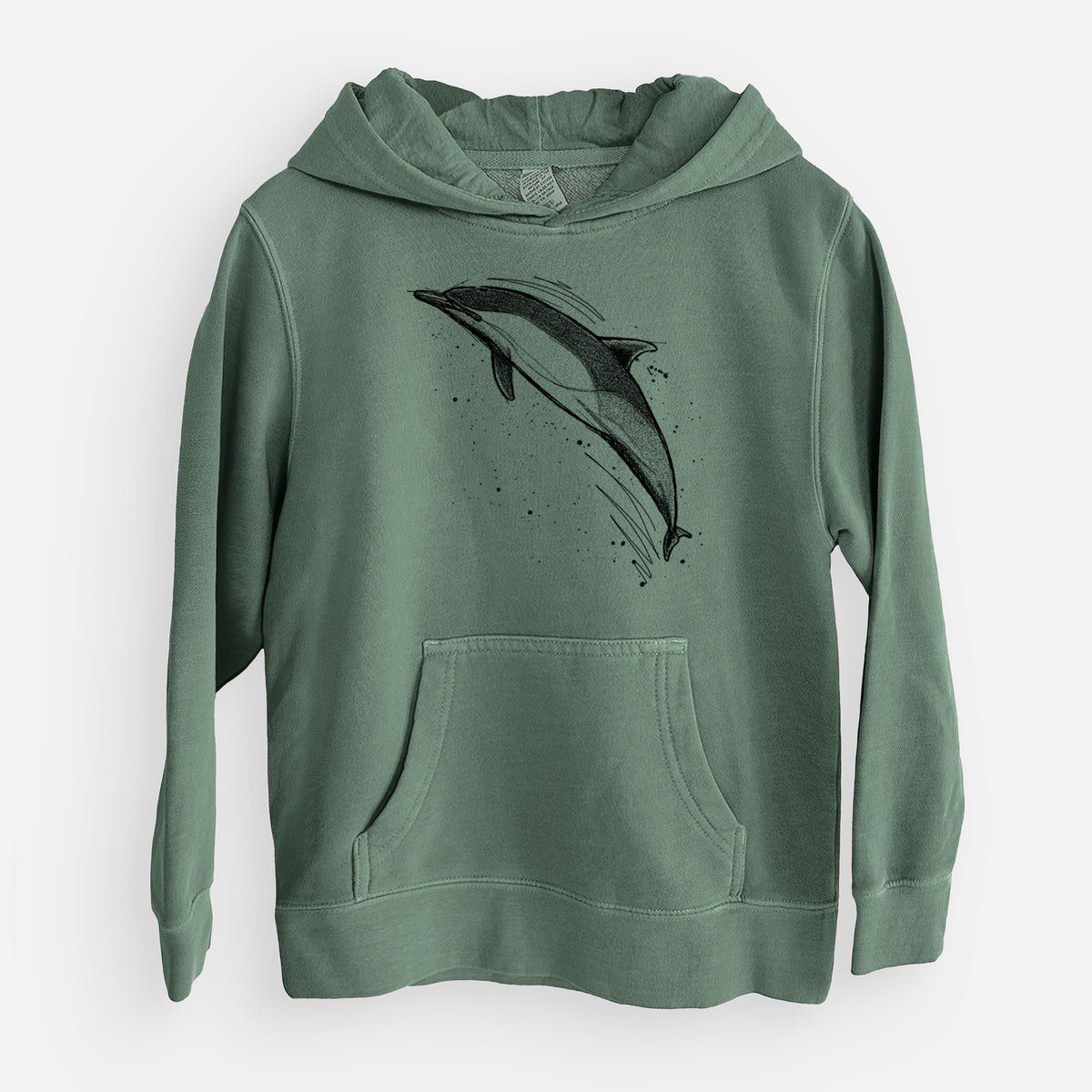 Short-Beaked Common Dolphin - Delphinus delphis - Youth Pigment Dyed Hoodie