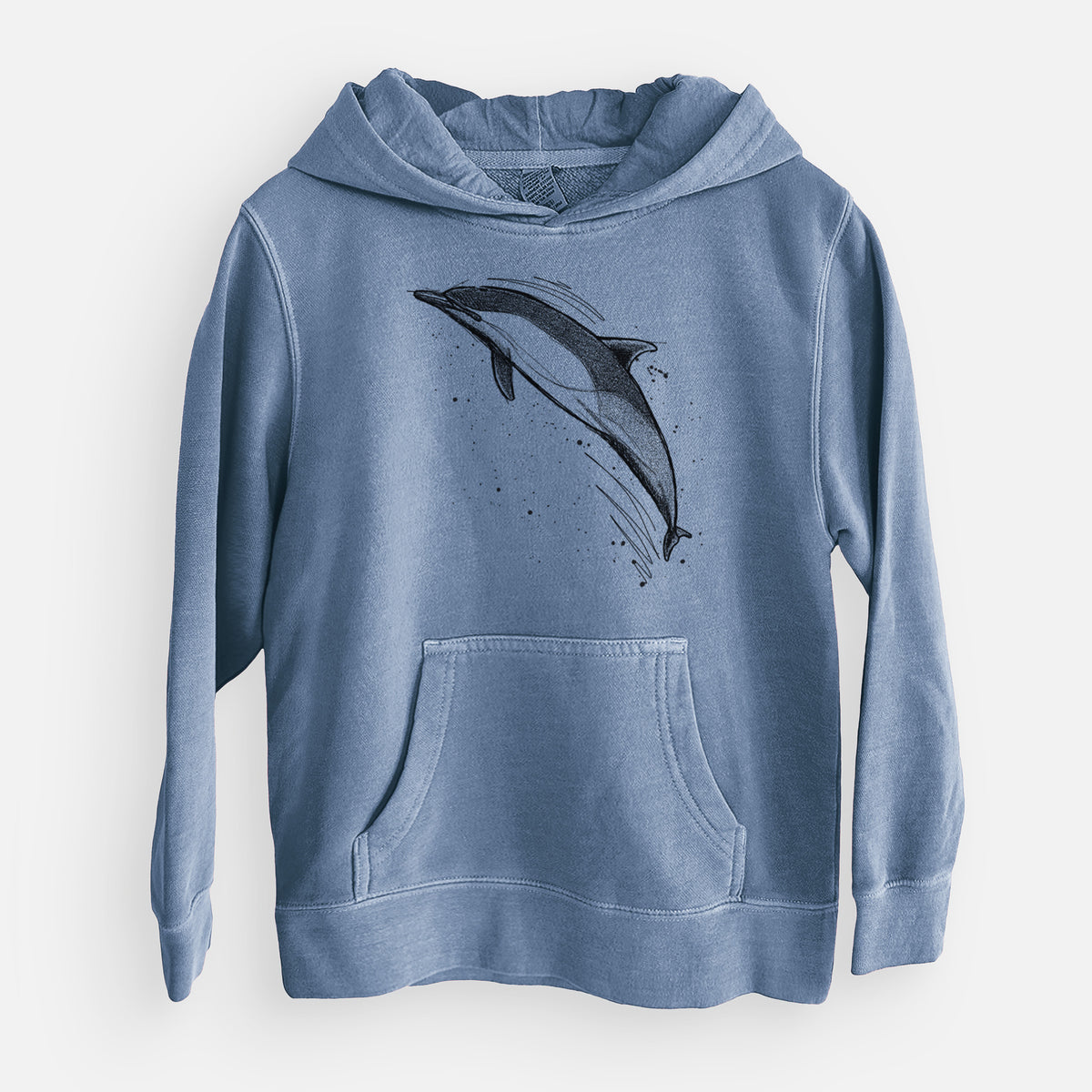 Short-Beaked Common Dolphin - Delphinus delphis - Youth Pigment Dyed Hoodie