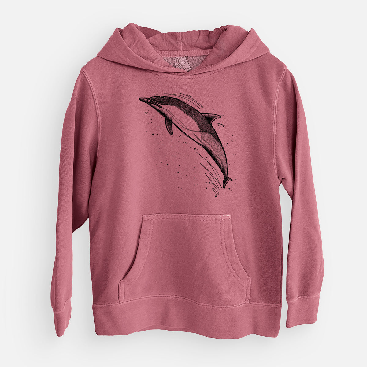 Short-Beaked Common Dolphin - Delphinus delphis - Youth Pigment Dyed Hoodie