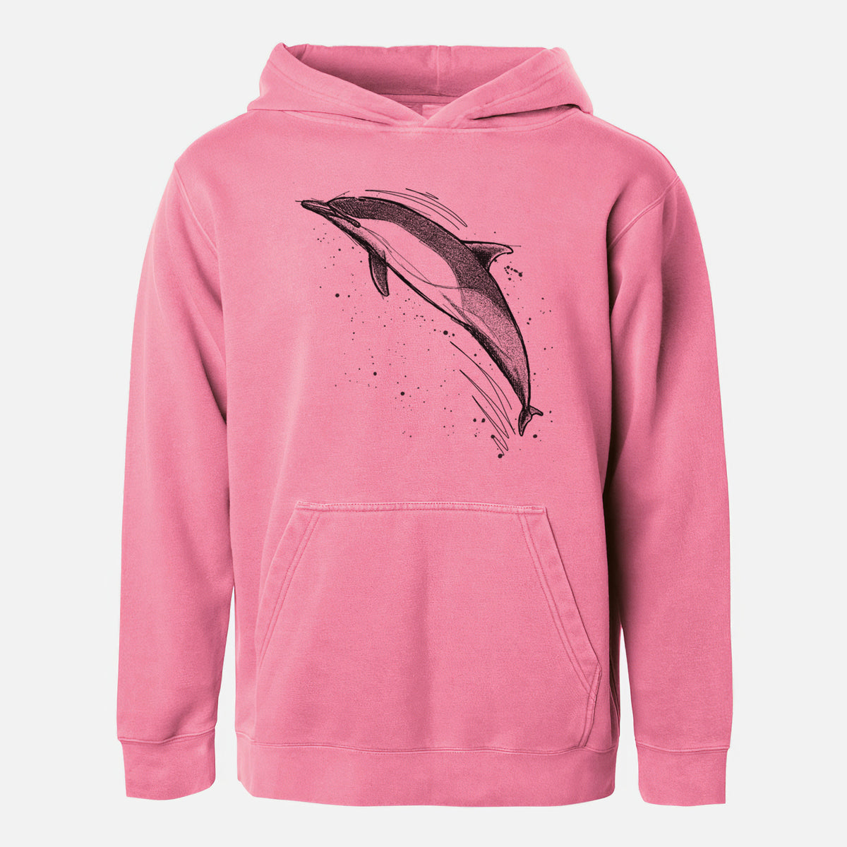 Short-Beaked Common Dolphin - Delphinus delphis - Youth Pigment Dyed Hoodie