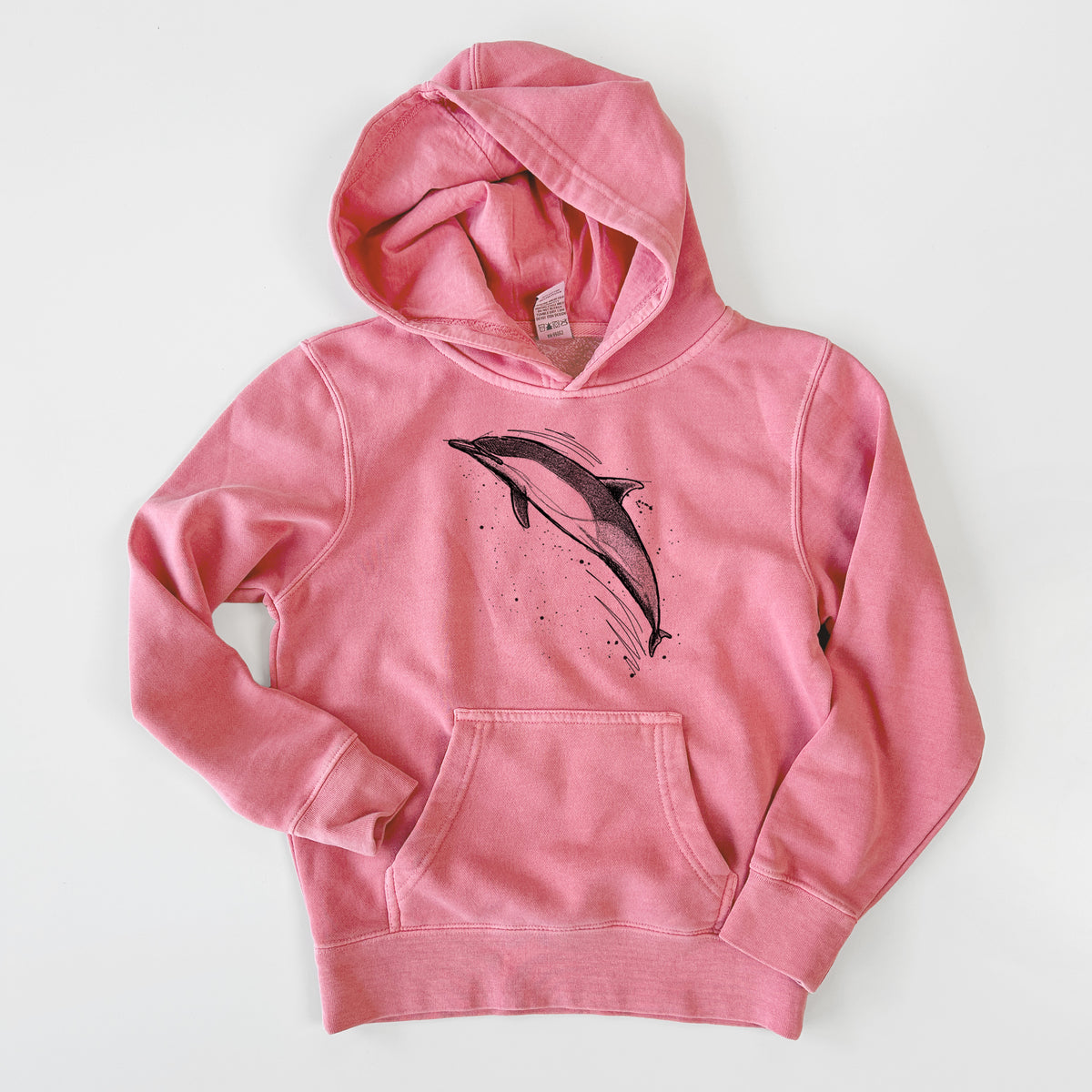 Short-Beaked Common Dolphin - Delphinus delphis - Youth Pigment Dyed Hoodie