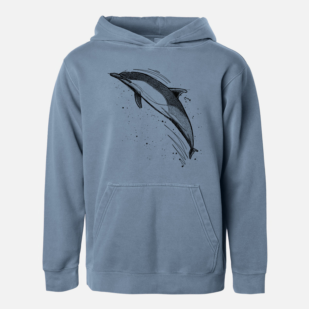 Short-Beaked Common Dolphin - Delphinus delphis - Youth Pigment Dyed Hoodie