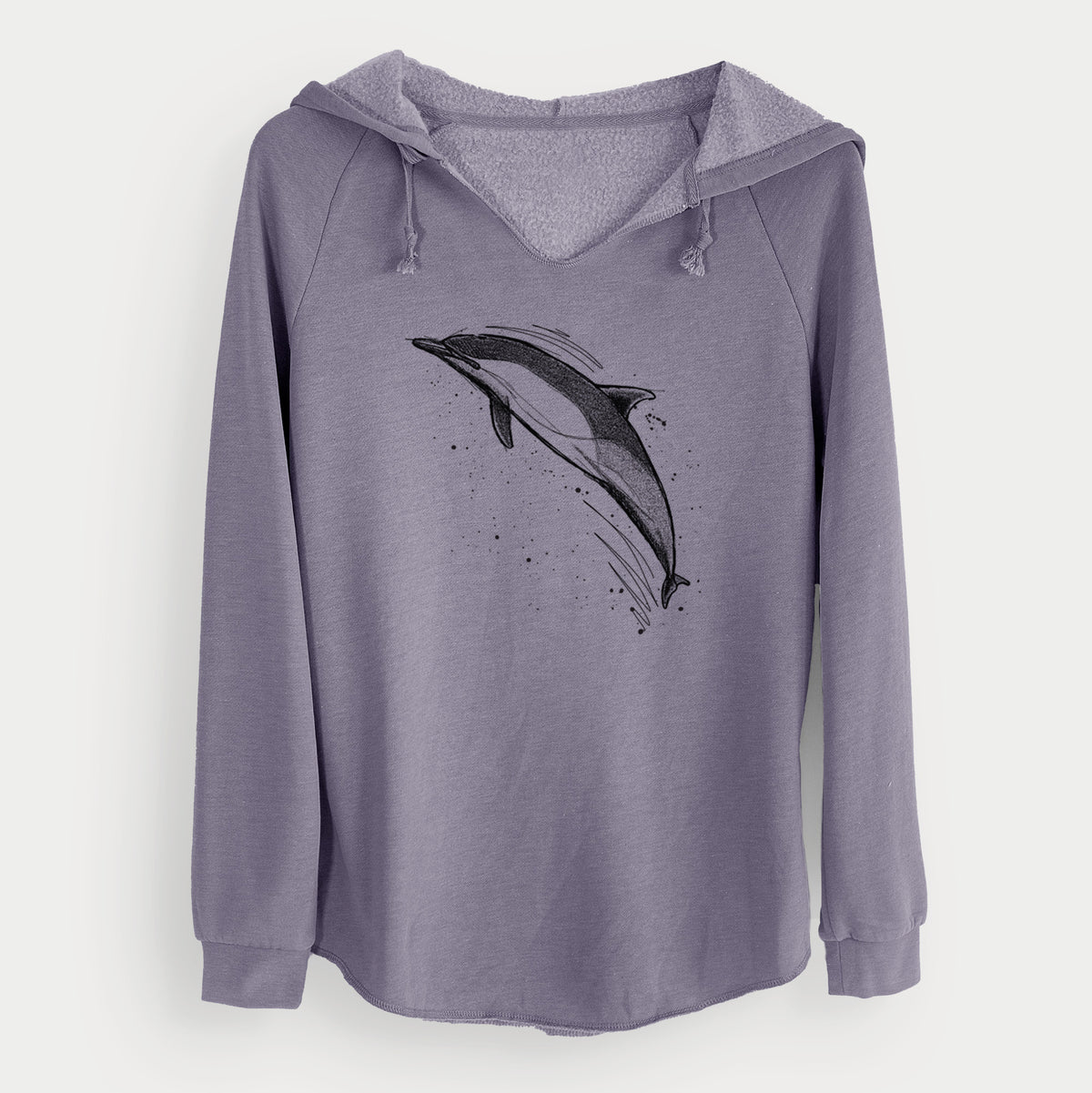 Short-Beaked Common Dolphin - Delphinus delphis - Cali Wave Hooded Sweatshirt
