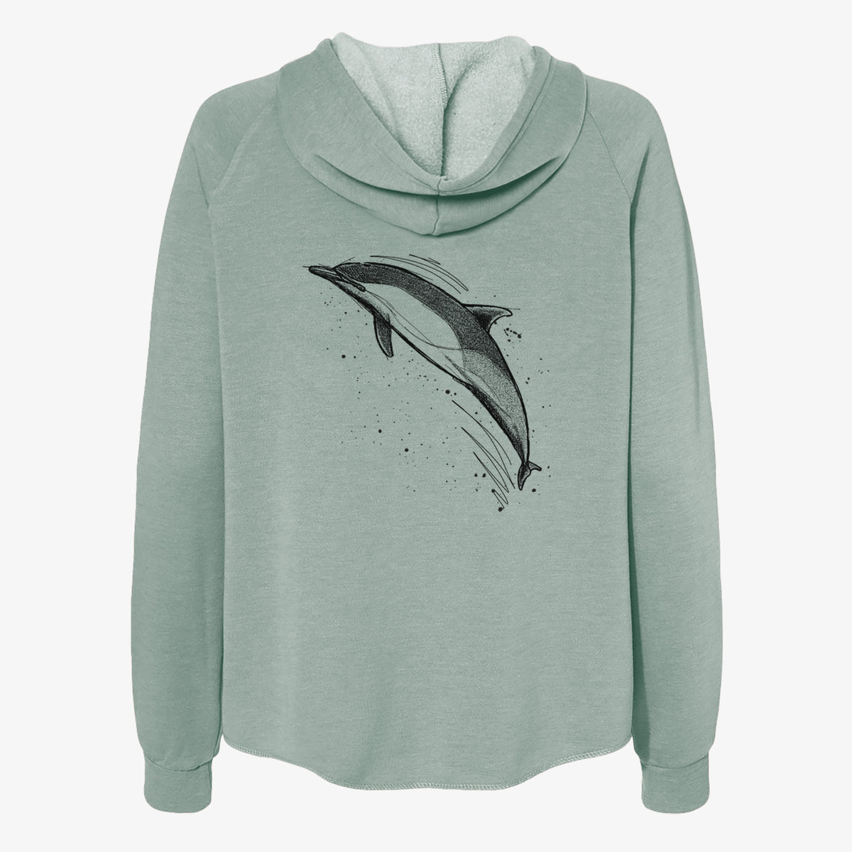 Short-Beaked Common Dolphin - Delphinus delphis - Women's Cali Wave Zip-Up Sweatshirt