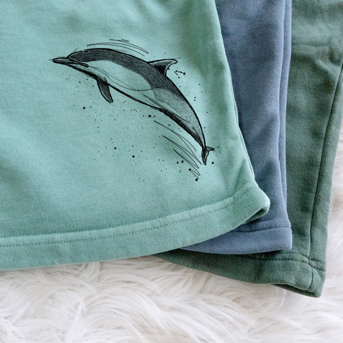 Short-Beaked Common Dolphin - Delphinus delphis - Unisex Pigment Dyed Shorts