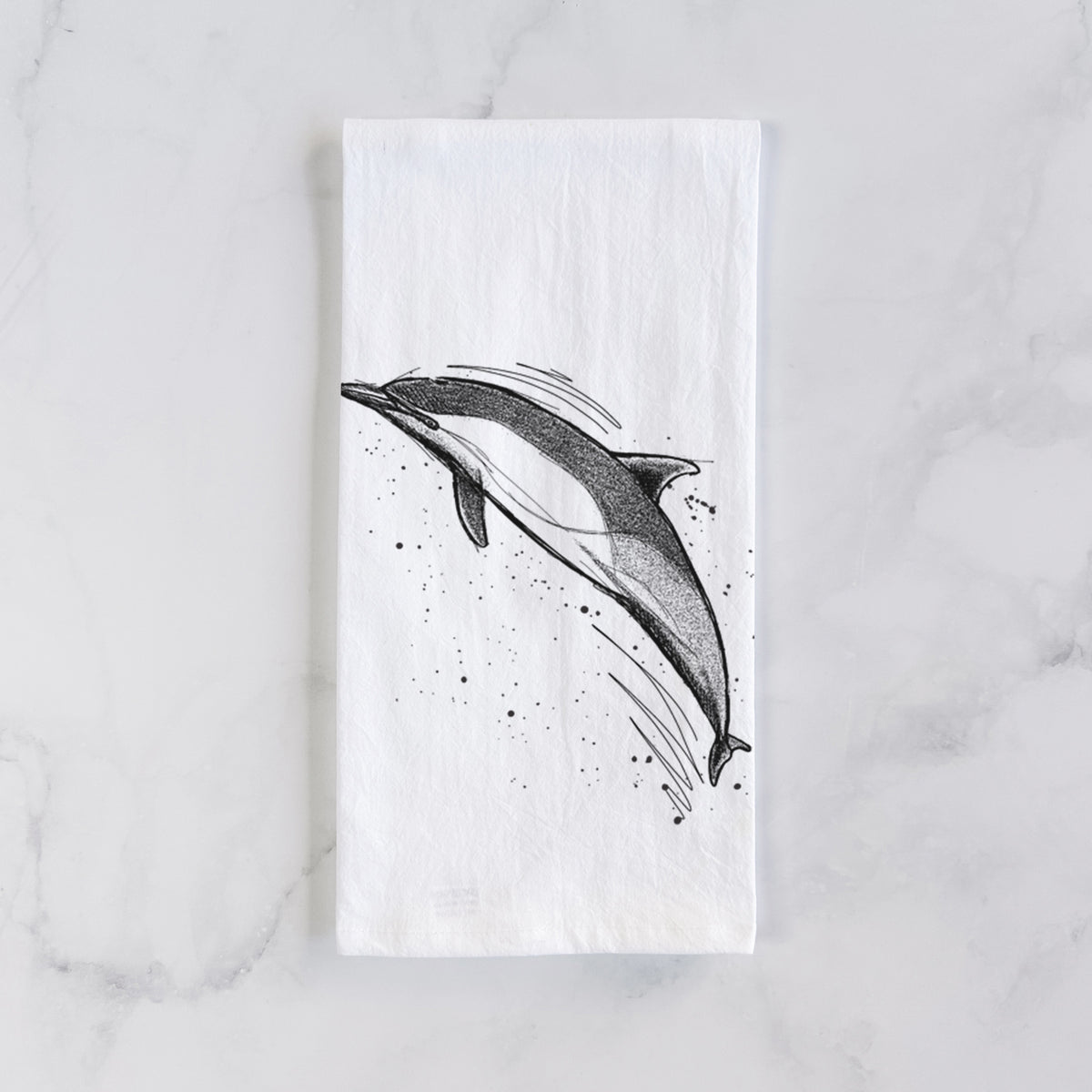 Short-Beaked Common Dolphin - Delphinus delphis Tea Towel