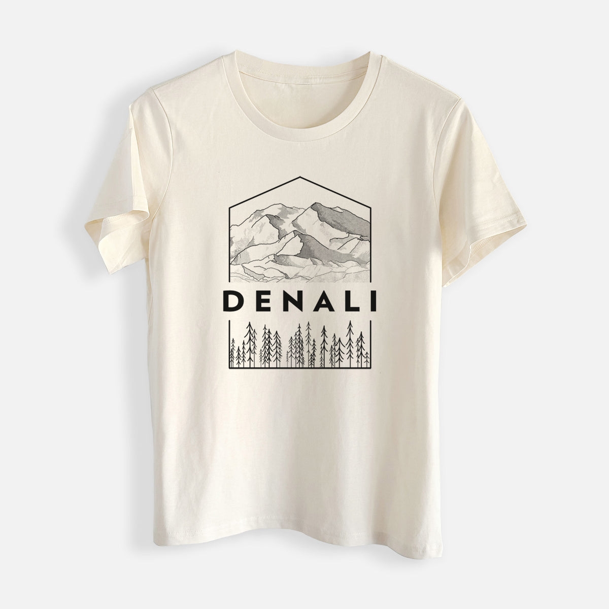 Denali Mountain - Denali National Park - Womens Everyday Maple Tee