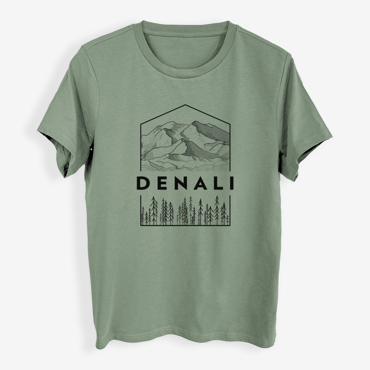 Denali Mountain - Denali National Park - Womens Everyday Maple Tee