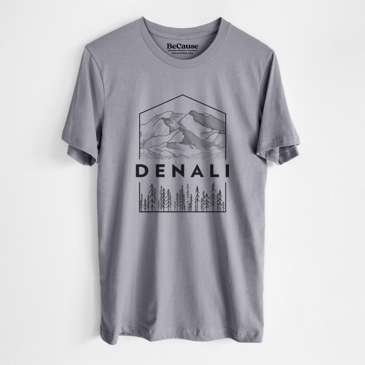 Denali Mountain - Denali National Park - Lightweight 100% Cotton Unisex Crewneck