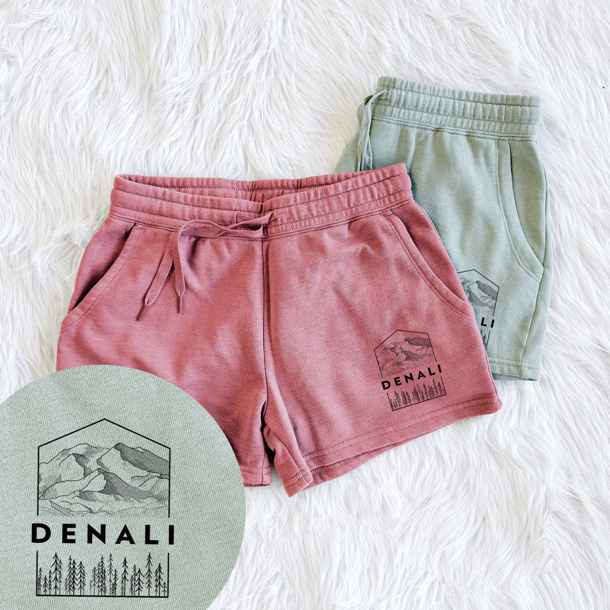 Denali Mountain - Denali National Park - Women&#39;s Cali Wave Shorts
