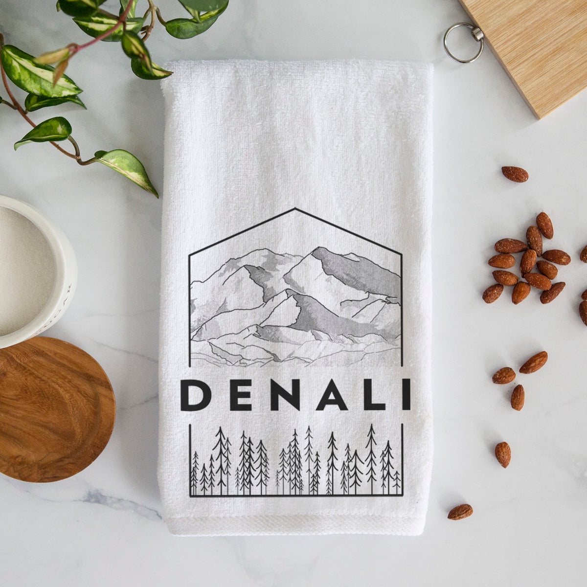 Denali Mountain - Denali National Park Premium Decorative Hand Towel