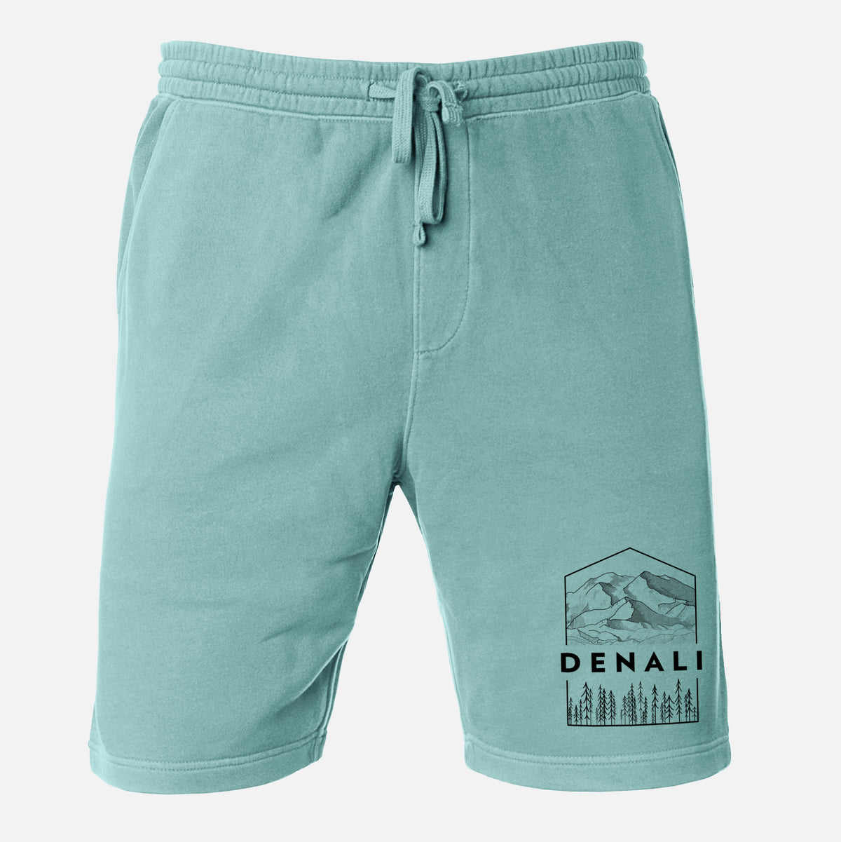Denali Mountain - Denali National Park - Unisex Pigment Dyed Shorts