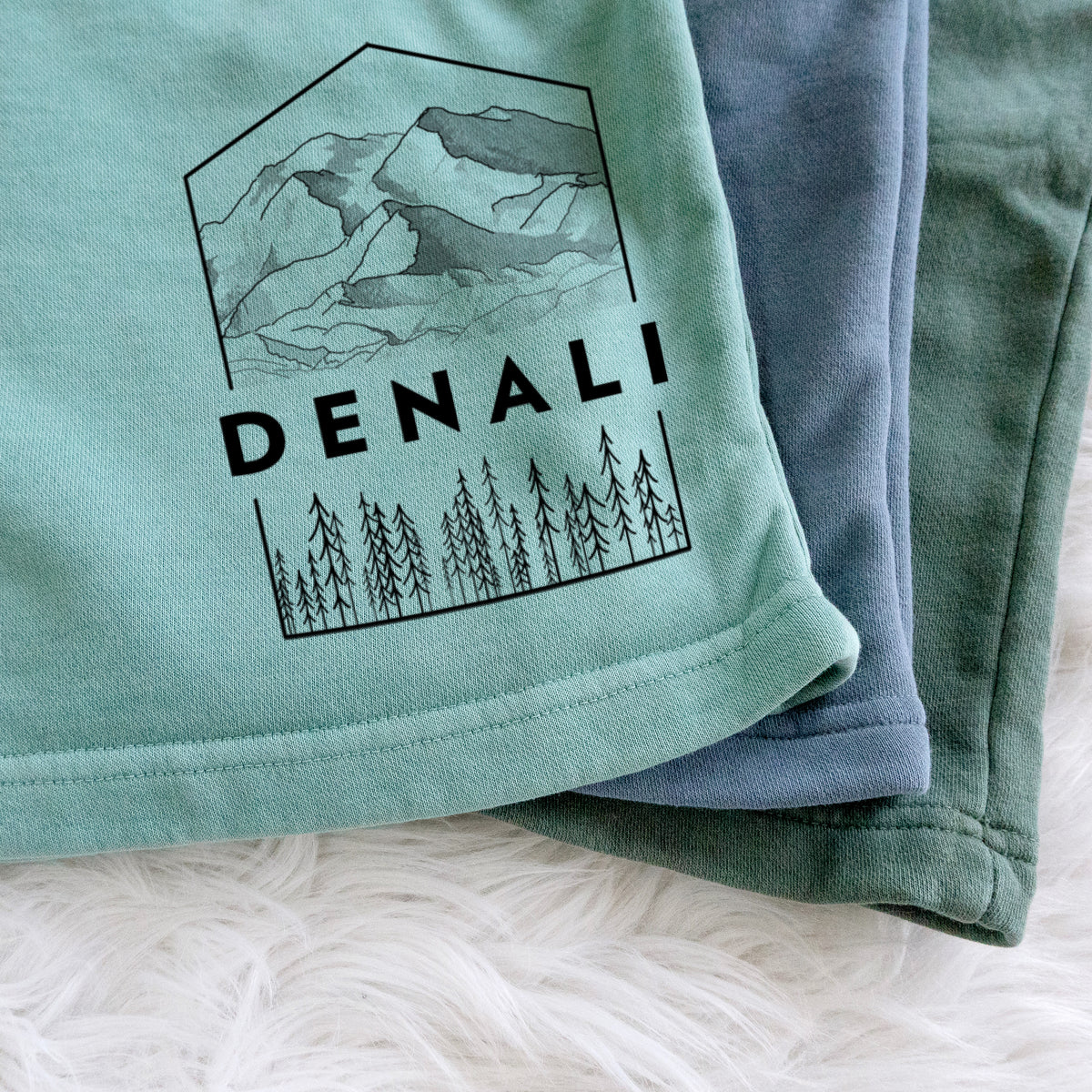 Denali Mountain - Denali National Park - Unisex Pigment Dyed Shorts