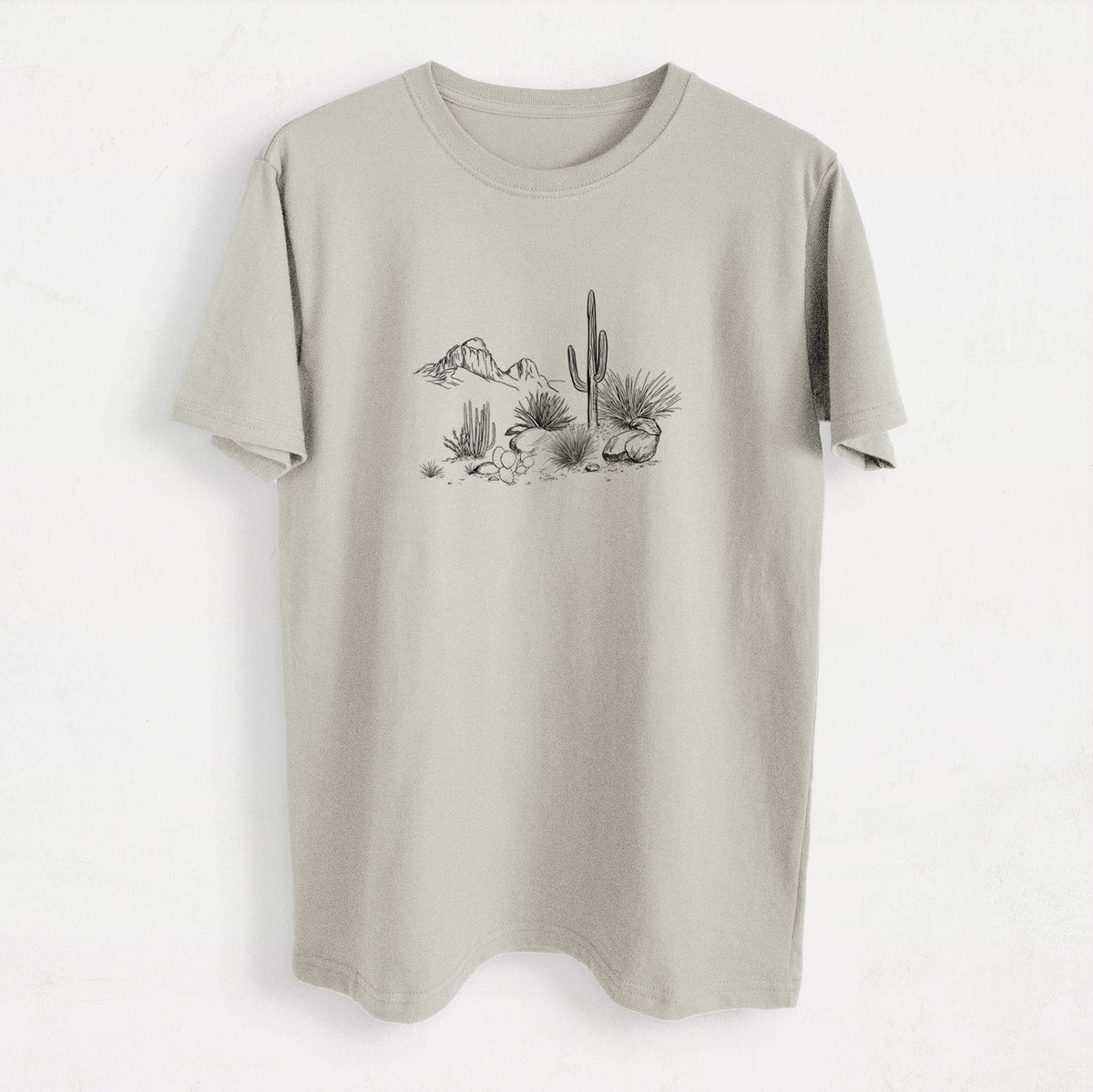 Desert Landscape - Heavyweight Men&#39;s 100% Organic Cotton Tee