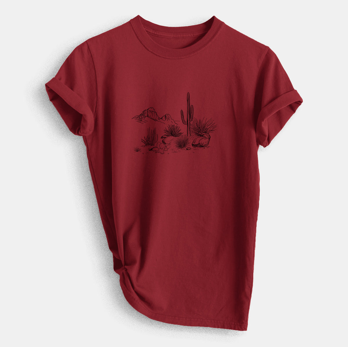 Desert Landscape - Heavyweight Men&#39;s 100% Organic Cotton Tee