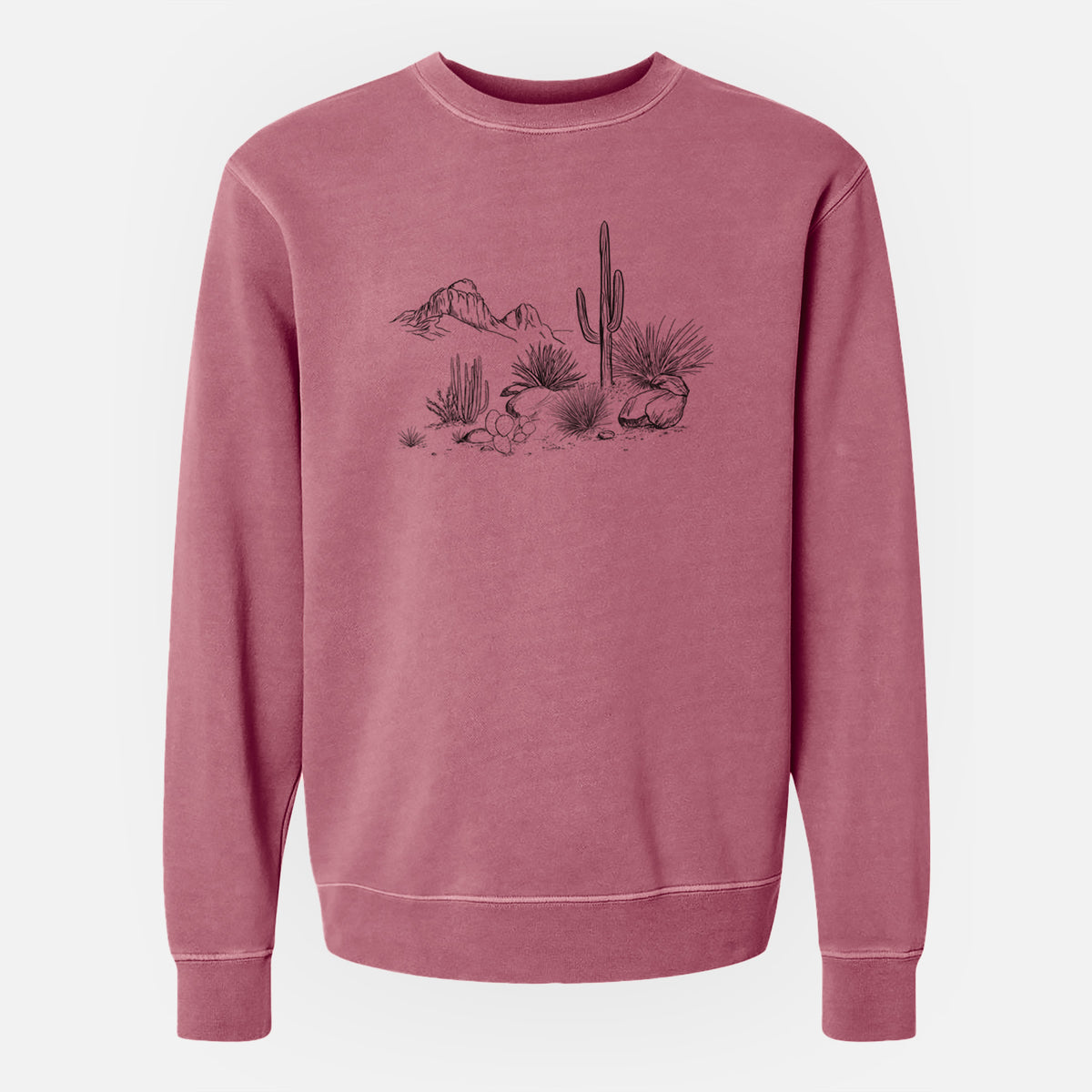 Desert Landscape - Unisex Pigment Dyed Crew Sweatshirt