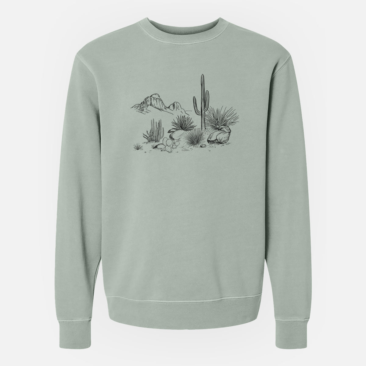 Desert Landscape - Unisex Pigment Dyed Crew Sweatshirt