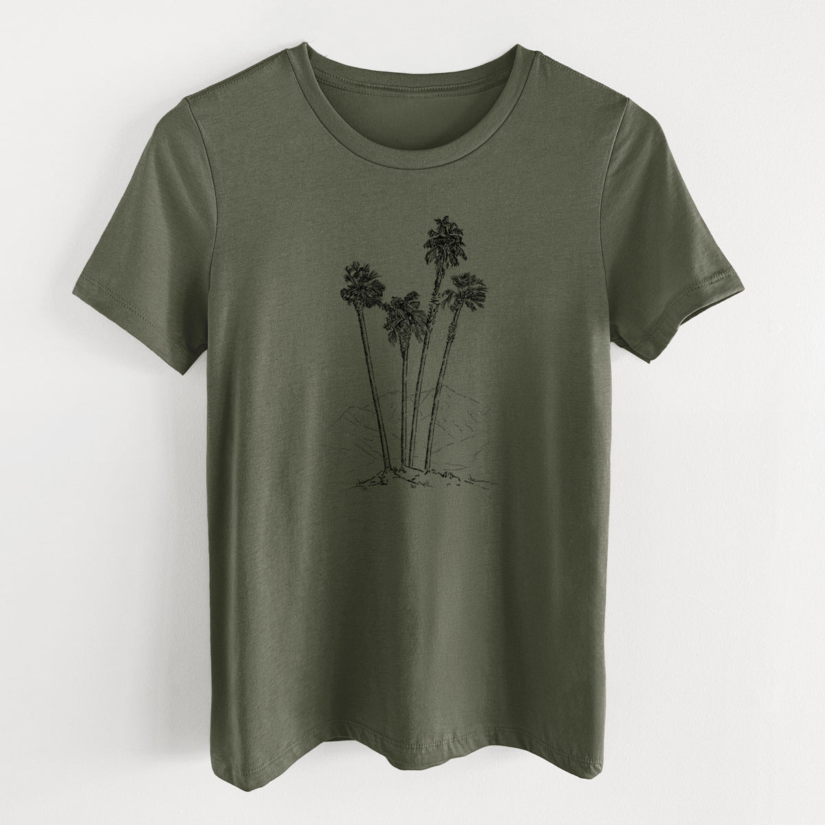 Desert Palms - Mexican Fan Palm - Washingtonia robusta - Women's Lightweight Relaxed Fit 100% Cotton Crewneck