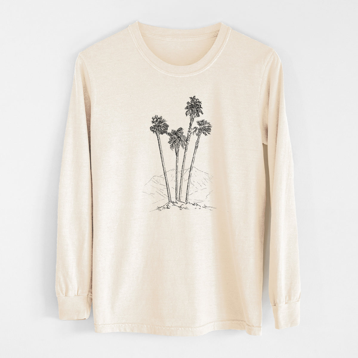 Desert Palms - Mexican Fan Palm - Washingtonia robusta - Unisex Comfort Colors 100% Cotton Long Sleeve