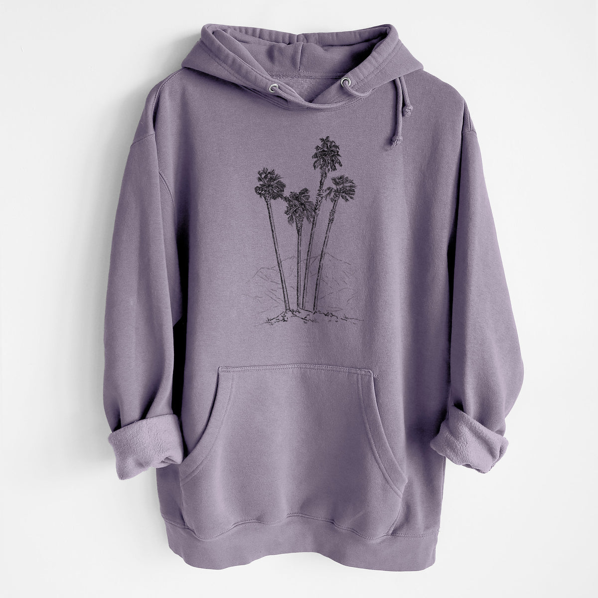 Desert Palms - Mexican Fan Palm - Washingtonia robusta - Heavyweight Fleece Hoodie