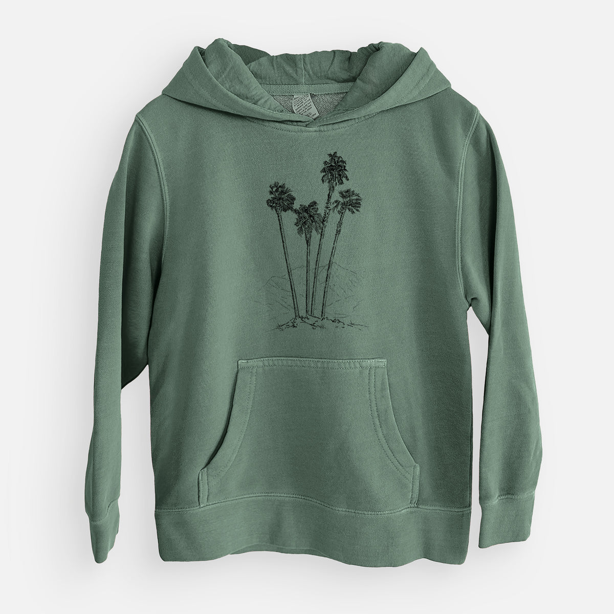 Desert Palms - Mexican Fan Palm - Washingtonia robusta - Youth Pigment Dyed Hoodie
